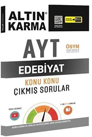 Altın Karma Yayınları AYT Edebiyat Konu Konu Çıkmış Sorular