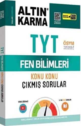Altın Karma Yayınları TYT Fen Bilimleri Fizik - Kimya - Biyoloji Konu Konu Çıkmış Sorular