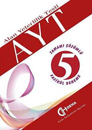 Deha Yayınları Alan Yeterlilik Testi Tamamı Çözümlü 5 Fasikül Deneme