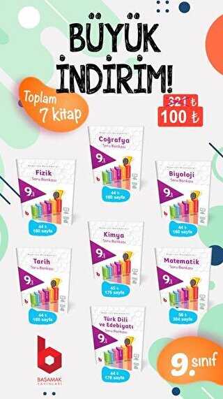 Basamak Yayınları 9. Sınıf Soru Bankası Seti (7 Kitap)