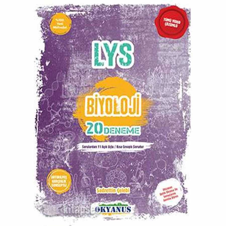 LYS Biyoloji Tamamı Video Çözümlü 20 Deneme Okyanus Yayınları