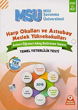 Örnek Akademi MSÜ Askeri Öğrenci Aday Belirleme Sınavı Temel Yeterlilik Testi Konu Anlatımlı