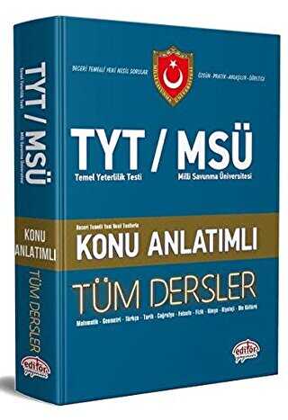TYT MSÜ Tüm Dersler Konu Anlatımlı