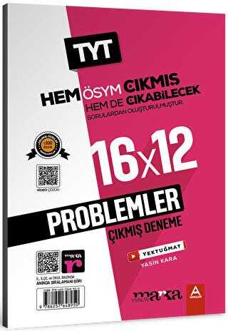 TYT Problemler ÖSYM Çıkmış ve Çıkabilecek Sorulardan Oluşturulmuş 16 Deneme Sınavı Tamamı Video Çözümlü